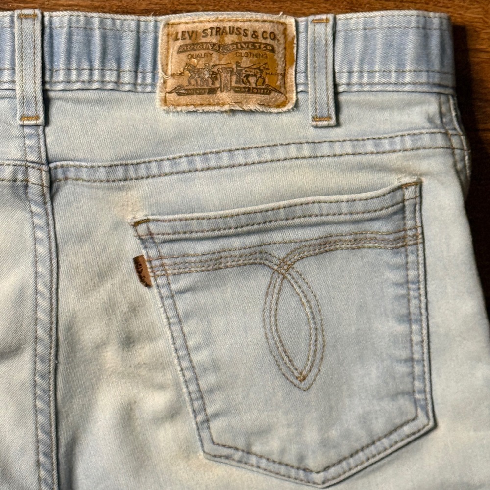 Vintage 90s Levis 517 Jeans Mens 36x30 Orange Tab Light Wash Bootcut Denim